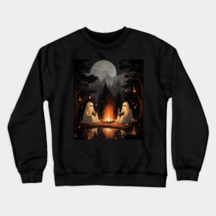 Trick Or Teach Ghost Books Reading Teachers Halloween Crewneck Sweatshirt